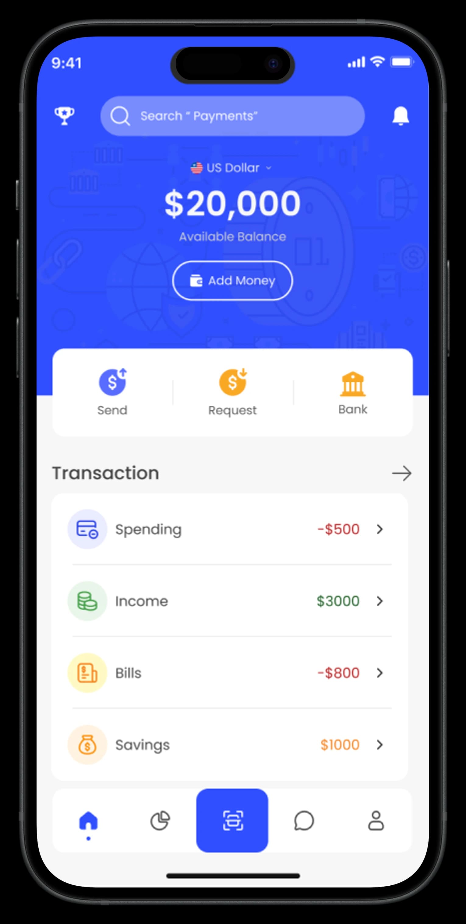Mobile finance tracking